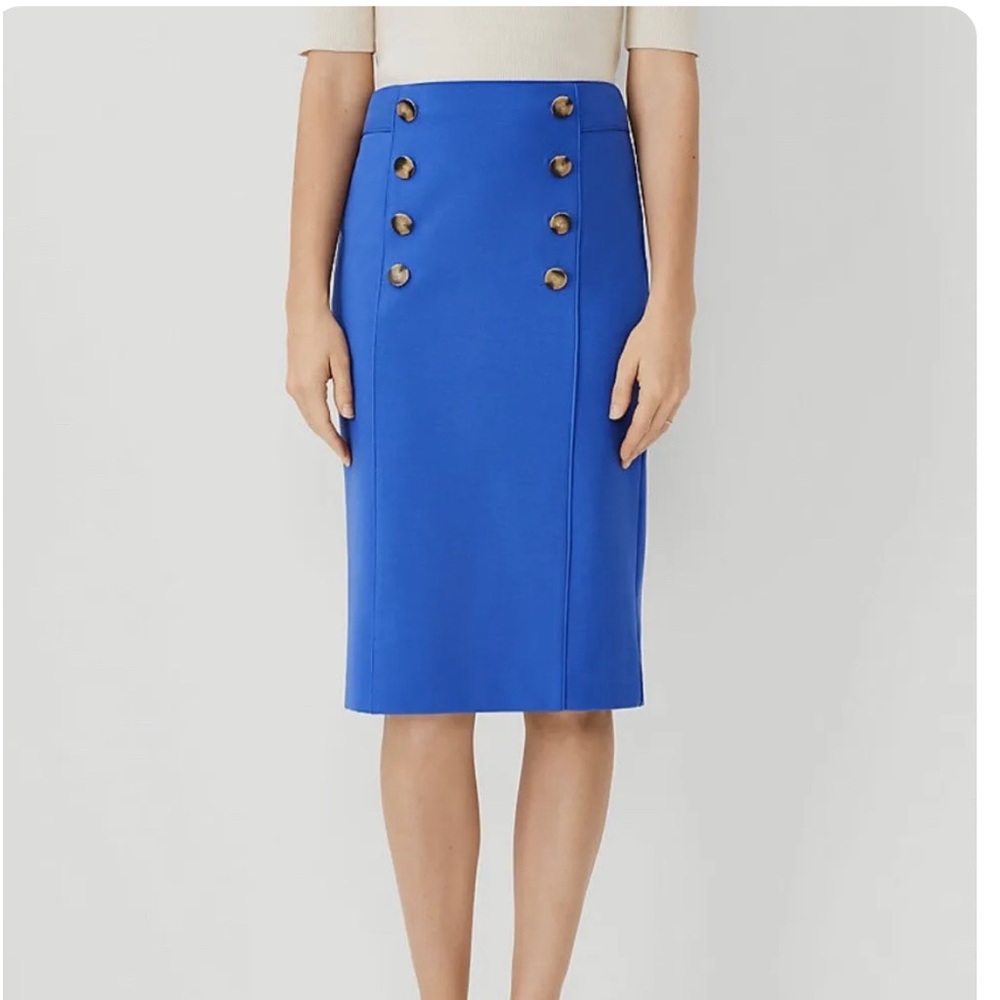 Ann Taylor blue sailor skirt
